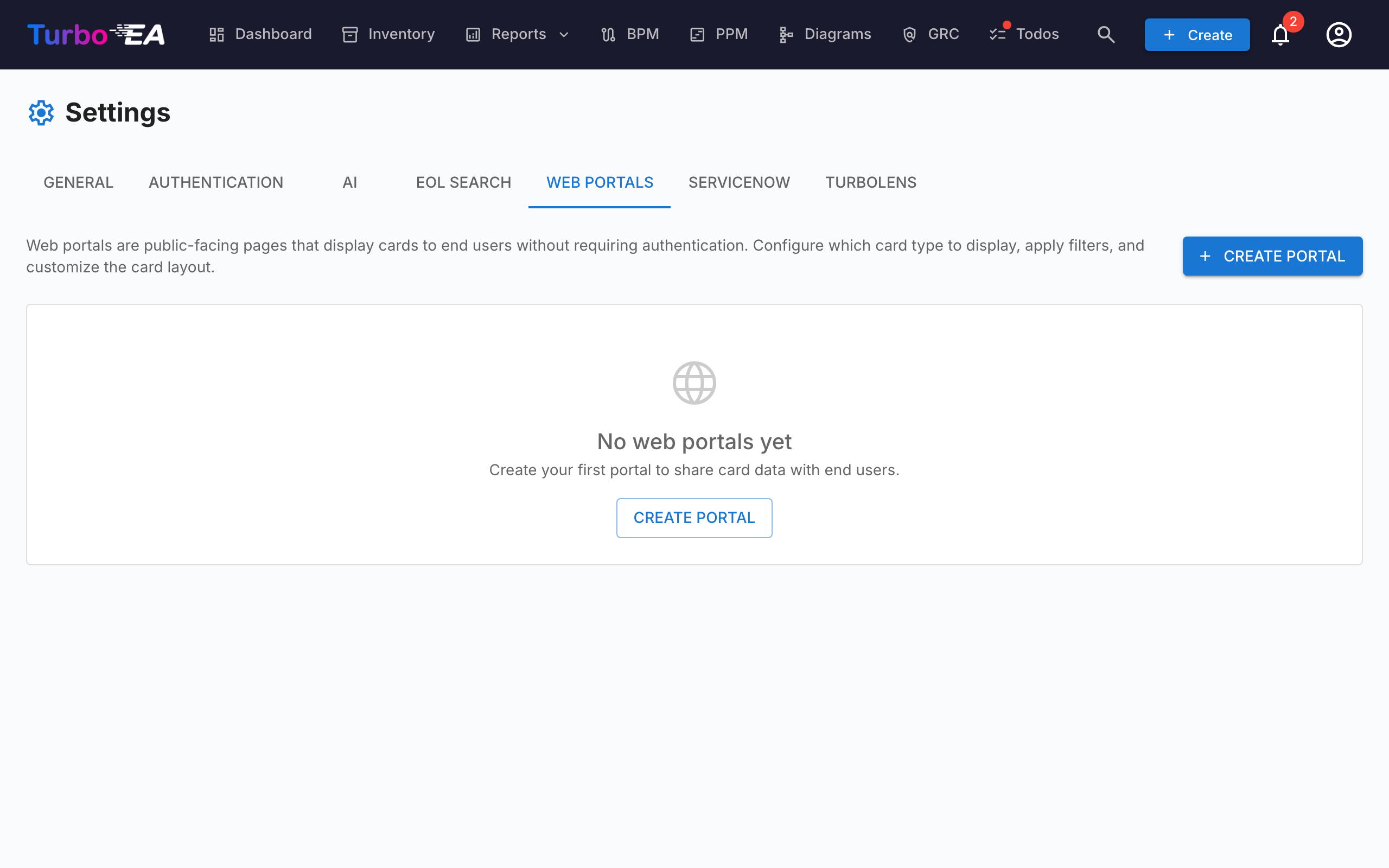 Webportal-administration
