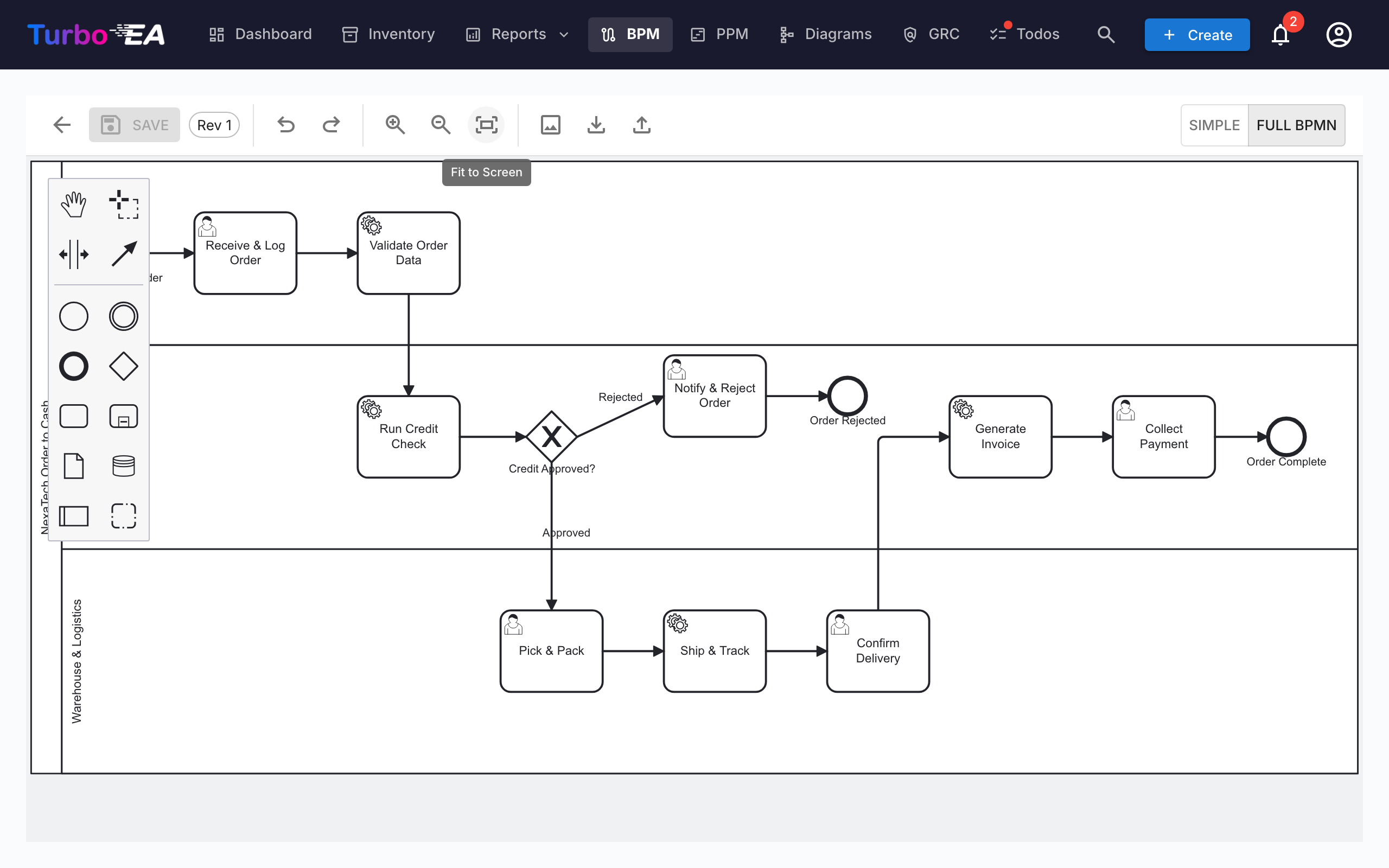 BPM Procesflow-editor