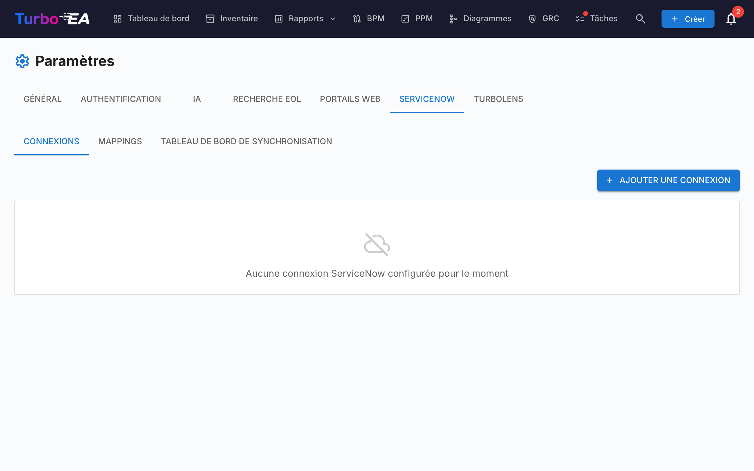 Intégration ServiceNow
